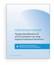 PDF Icon - Download this brochure for more information about FLT3 mutation testing and a targeted therapy for FLT3m+ relapsed or refractory AML.